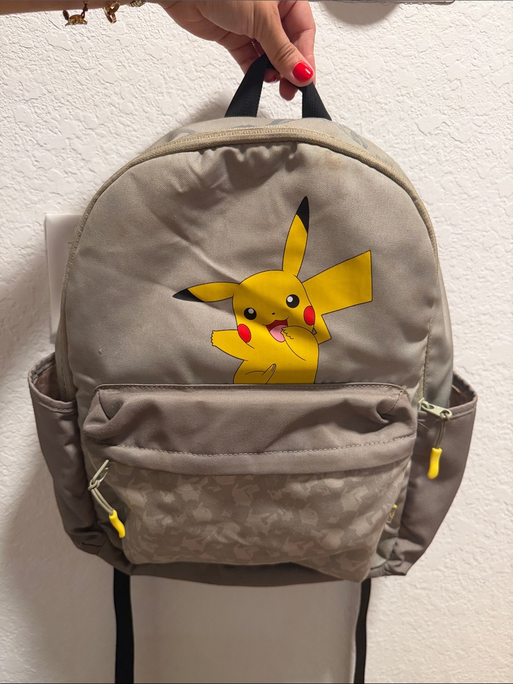 Zara Kids Pikachu Backpack in Gray and Yellow
